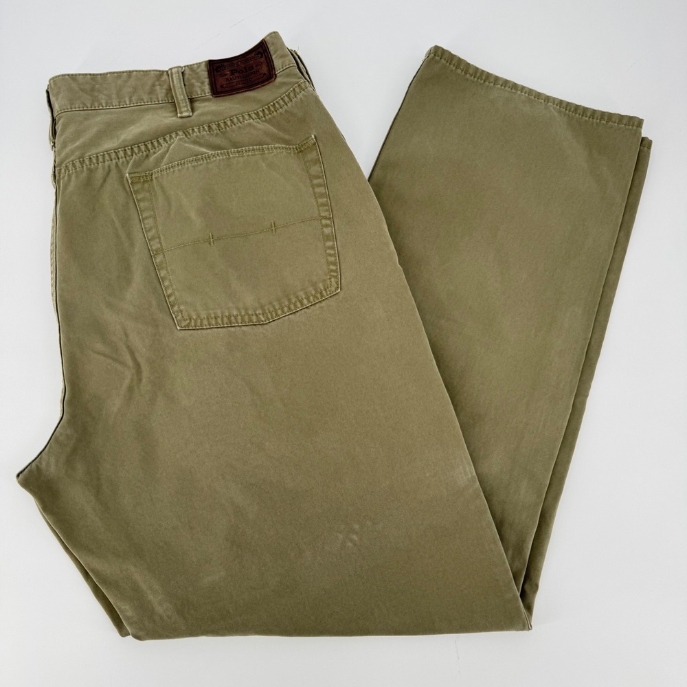 Polo Ralph Lauren Men's Olive Green Pants Size 40x32 Cotton‎ Dungarees